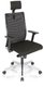 ZEN MESH MANAGER fauteuil manager avec accotoirs synchrone décalé avec translation d'assise, tissu LUCIA anthracite(YBP), dos résille noire, structure chromée