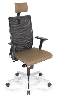 OPERATIVE - Dossier résille - ZEN MESH MANAGER fauteuil manager avec accotoirs synchrone décalé avec translation d'assise
