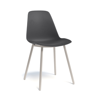 CHAISES ET TABOURETS - Pour tables standards, ht 75 cm, piétement 4 pieds - PETALE Chaise L.44xP.53.5xH.80.5cm-hauteur assise 47cm