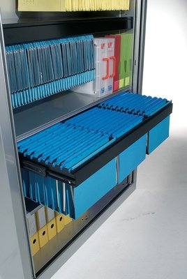 ARMOIRES A RIDEAUX - Options - Châssis télescopique avec antibasculement L120 cm /coloris noir