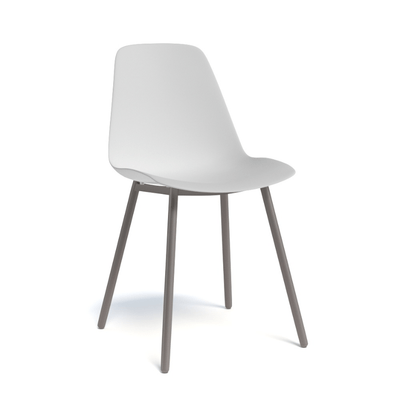 CHAISES ET TABOURETS - Pour tables standards, ht 75 cm, piétement 4 pieds - PETALE Chaise L.44xP.53.5xH.80.5cm-hauteur assise 47cm