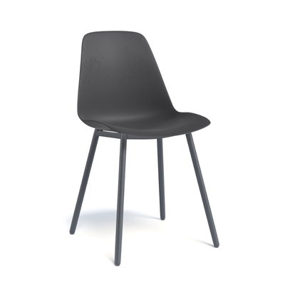 CHAISES ET TABOURETS - Pour tables standards, ht 75 cm, piétement 4 pieds - PETALE Chaise L.44xP.53.5xH.80.5cm-hauteur assise 47cm