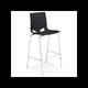 GLOSSY tabouret haut polypropylène coloris coloris anthracite brillant, structure chromée