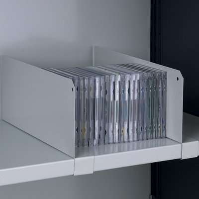 RAYONNAGES POLYVALENTS - Charges légères - Jeu de 5 séparations coulissantes, coloris gris clair