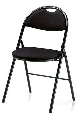 VISITEURS ET FONCTIONNELS - Pliable - QUICK chaise pliante structure noire, tissu noir