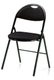 QUICK chaise pliante structure noire, tissu noir