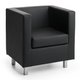 RUBIC fauteuil 1 place, (encombrement : L71 xP 62cm), revêtement vinyle coloris noir