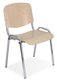 JOKER BOIS chaise 4 pieds, bois hêtre vernis naturel, structure chromée