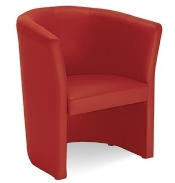CANAPES - 1 place - CLUB fauteuil 1 place. simili cuir rouge