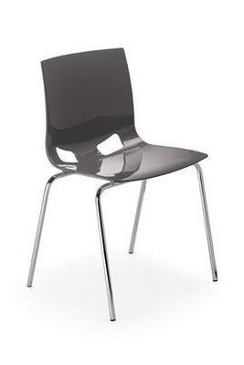 POLYPROPYLENE - CHAISES  - GLOSSY chaise 4 pieds polypropylène coloris anthracite brillant