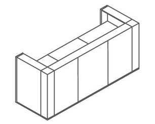 KUBIK - Module 2 - KUBIK Module 2/ Elemént droit L244xP85xH109cm