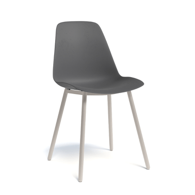 CHAISES ET TABOURETS - Pour tables standards, ht 75 cm, piétement 4 pieds - PETALE Chaise L.44xP.53.5xH.80.5cm-hauteur assise 47cm