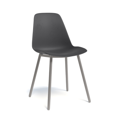 CHAISES ET TABOURETS - Pour tables standards, ht 75 cm, piétement 4 pieds - PETALE Chaise L.44xP.53.5xH.80.5cm-hauteur assise 47cm