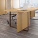 P1 Ensemble de bureau 204x150cm. meuble retour à gauche. top access. avec voile de fond