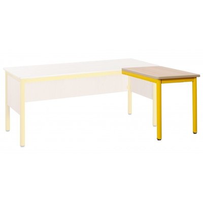 SCOLAIRE - Apprendre - Retour pour chaire de professeur NOVA plat. ép.19 mm méla. chant ABS pièt. époxy - 80x60 cm