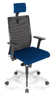 OPERATIVE - Dossier résille - ZEN MESH MANAGER fauteuil manager avec accotoirs synchrone décalé avec translation d'assise
