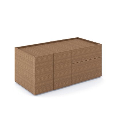 Gamme P1 - Rangements de proximité - P1 Desserte L.120xH.52xP.60cm- 2 tiroirs à droite + 1 porte