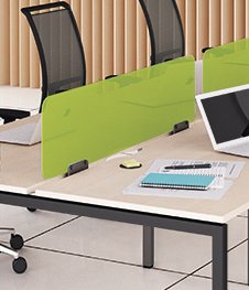 PANNEAUX ECRANS POUR BENCH - Plexiglas - Panneau-écran PLEXIGLAS BENCH H.35cm, L.120xH.35cm, plexiglas vert, structure aluminium