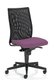 ZEN MESH siège opérative synchrone décalé avec translation d'assise, tissu violine, dos résille noire, structure nylon noir