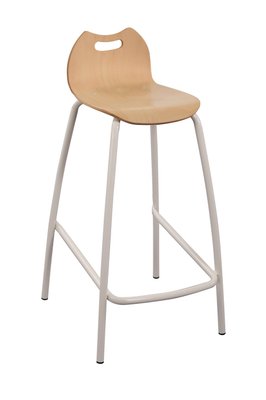 RESTAURATION - Tabouret haut H.80cm - Tabouret coque bois bandana H: 80