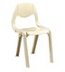 ACCUEIL - REUNION - Chaises coque bois & plastique - Chaise monobloc polypropylène (Beige / Barrettes de couleur Beige)