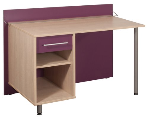 HEBERGEMENT - Gamme WALL - Bureau + caisson 1 tiroir - 128 x 62 - T6