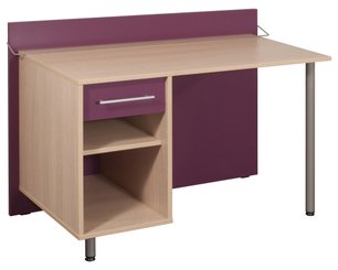HEBERGEMENT - Gamme WALL - Bureau + caisson 1 tiroir - 128 x 62 - T6