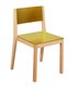 HEBERGEMENT - Gamme JADE - Chaise 4 pieds - Hêtre verni / Tournesol