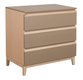 HEBERGEMENT - Gamme JADE - Commode 3 tiroirs - Hêtre verni / Malaga