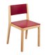 HEBERGEMENT - Gamme JADE - Chaise 4 pieds - Hêtre verni / Fuchsia
