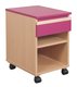 HEBERGEMENT - Gamme JADE - Caisson mobile - Hêtre verni / Fuchsia