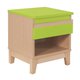 HEBERGEMENT - Gamme JADE - Chevet avec tiroir - Hêtre verni / Vert Pomme