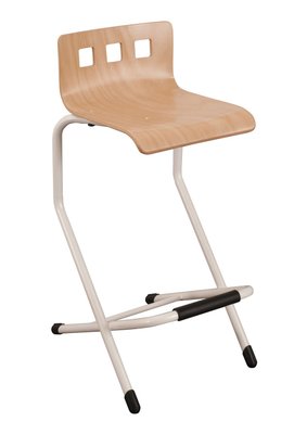 RESTAURATION - Tabouret haut H.80cm - Tabouret AST coque bois caro H80