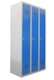 SCOLAIRE - Armoires / Vestiaires - VESTIAIRE MONOBLOC INDUSTRIE PROPRE 3 COLONNES PORTE BLEU