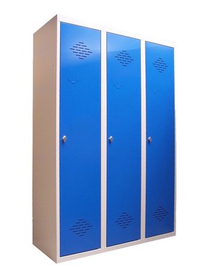 SCOLAIRE - Armoires / Vestiaires - VESTIAIRE MONOBLOC INDUSTRIE SALISSANTE 3 COLONNES PORTE BLEU