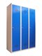 SCOLAIRE - Armoires / Vestiaires - VESTIAIRE MONOBLOC INDUSTRIE SALISSANTE 3 COLONNES PORTE BLEU