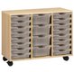 CRECHE ET MATERNELLE - Gamme PICCOLO - Meuble 20 Bacs transparents
