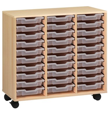 CRECHE ET MATERNELLE - Gamme PICCOLO - Meuble 30 Bacs transparents