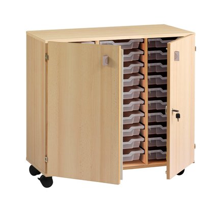 CRECHE ET MATERNELLE - Gamme PICCOLO - Meuble 30 Bacs transparents