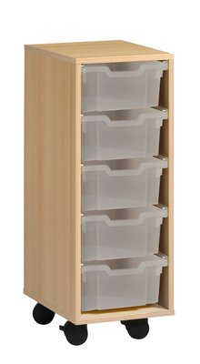 CRECHE ET MATERNELLE - Gamme PICCOLO - Meuble 5 Bacs transparents