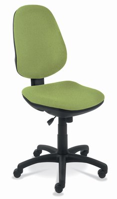OPERATIVE - Dossier tissu - PRIMA siège opérative synchrone, tissu LUCIA coloris vert clair, structure nylon noir