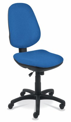 OPERATIVE - Dossier tissu - PRIMA siège opérative synchrone, tissu LUCIA coloris bleu clair, structure nylon noir