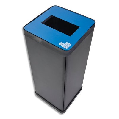 ACCESSOIRES - Corbeilles - Poubelle bleu forme rectangle pour sac de 50L L.31xP.31xHt73 cm bleu