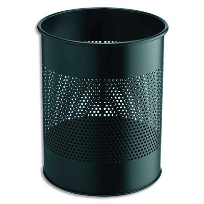 ACCESSOIRES - Corbeilles - Corbeille ronde ajourée 15 litres, coloris noir