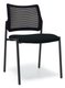VISITEURS ET FONCTIONNELS - 4 Pieds - Chaise FLASH structure noire, assise tissu noir dossier résille noir - sur délai