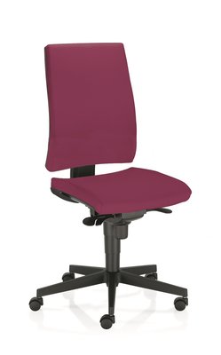 OPERATIVE - Dossier tissu - ZEN TISSU siège opérative synchrone décalé avec translation d'assise, tissu framboise, structure nylon noir - sur délai