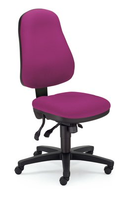 OPERATIVE - Dossier tissu - ACTIV+ siège opérative asynchrone, tissu framboise, structure nylon noir - sur délai