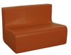 CRECHE ET MATERNELLE - Poufs - Tapis Chauffeuses LUTINS - Chauffeuse 2 places H 40 - Orange Pastel