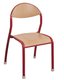 Chaise ROND'O 4 pieds antibruit assise et dossier bois Blueprotech® piètement époxy - T1
