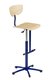 SCOLAIRE - Tabourets, chaises ou sièges techniques réglables - Chaise à vérin à gaz - H 520 - 700. Assise et dosssier finition Blueprotech®.
